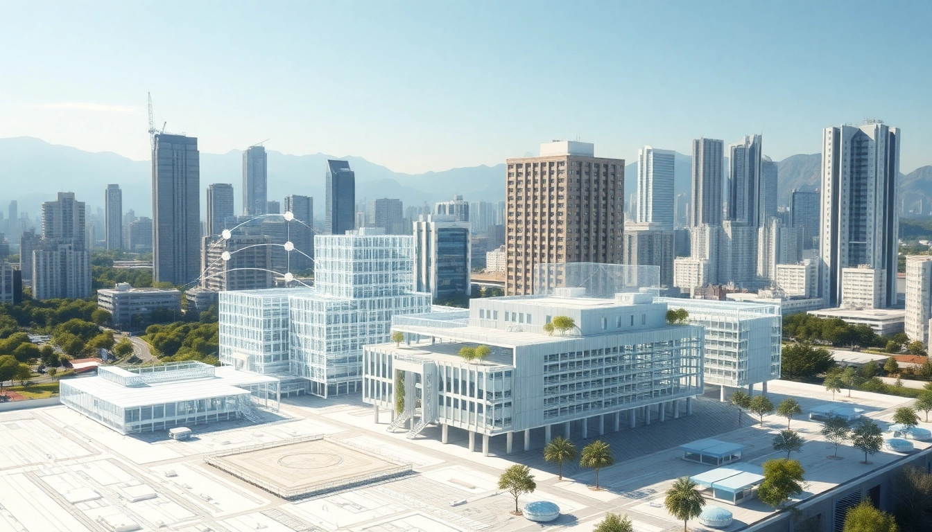 Illustration of Seismic Design principles applied to urban buildings showcasing resistance to seismic forces.
