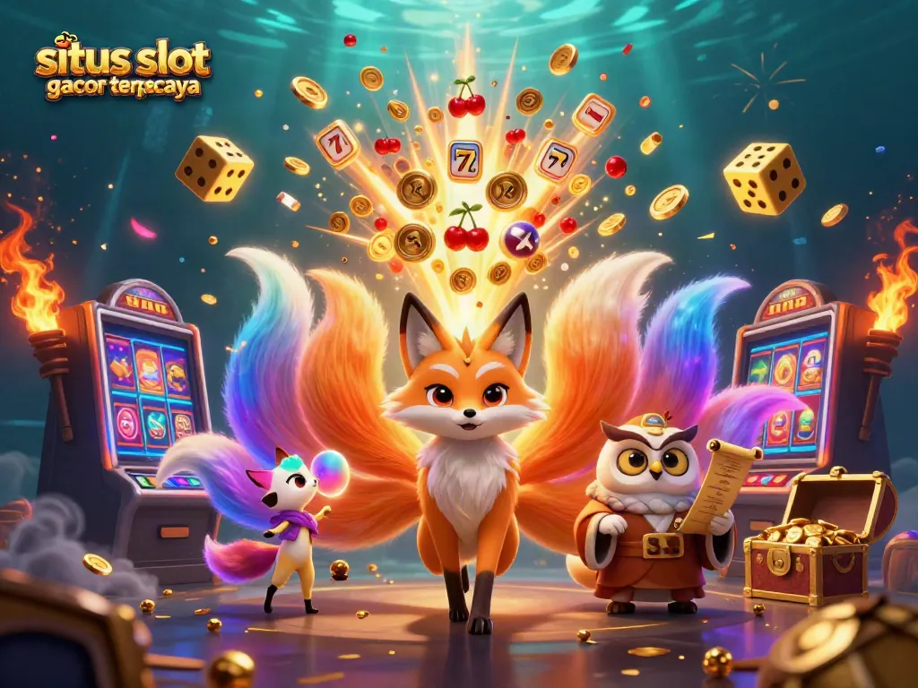 Experience thrilling jackpots with situs slot gacor terpercaya in this vibrant 3D casino scene.