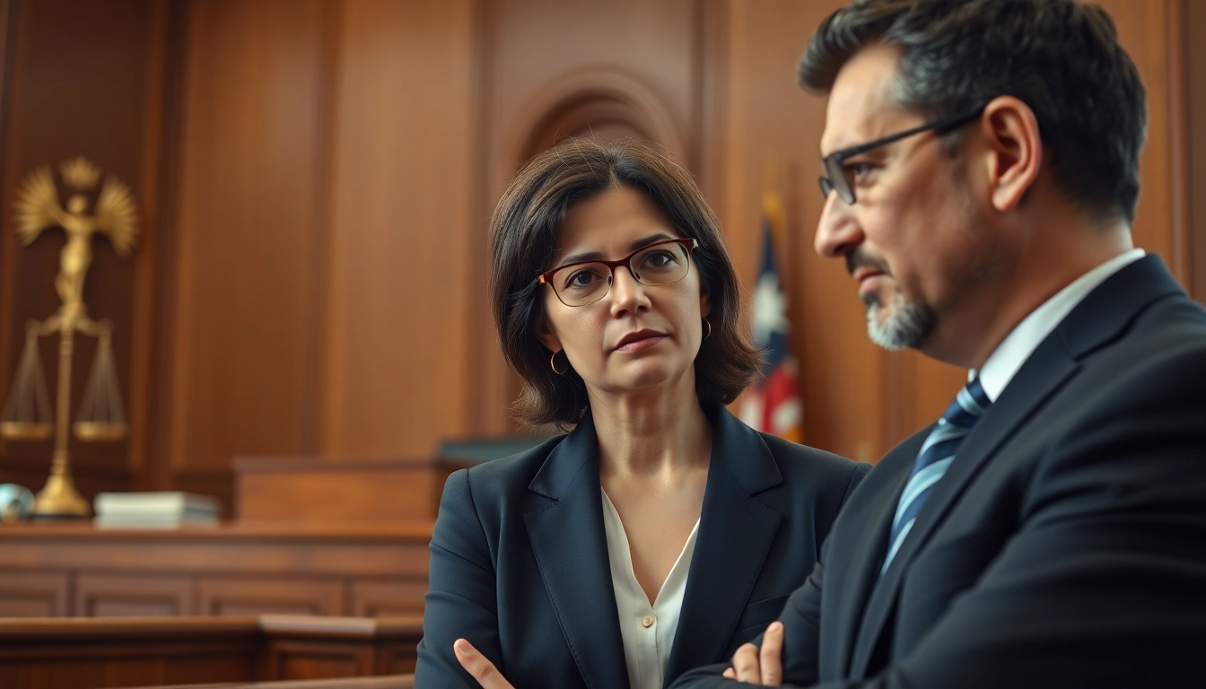 Texas Legal Malpractice Lawyer advising a client in a courtroom.