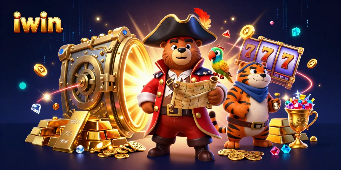 Experience iwin casino thrills with pirate characters and gold elements showcasing action-packed gaming.