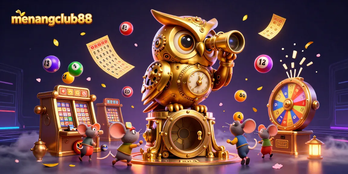 Engage in exciting gameplay at menangclub88 with an ornate casino scene featuring animated characters and thrilling game elements.