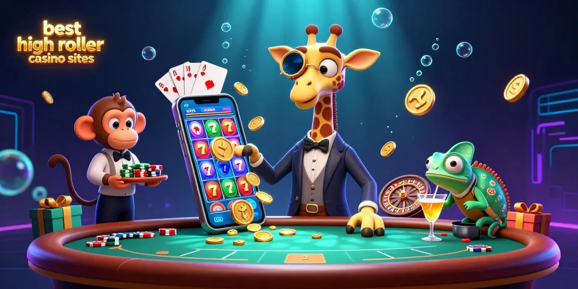 Experience the excitement of the best high roller casino sites with vibrant characters and dynamic game elements.