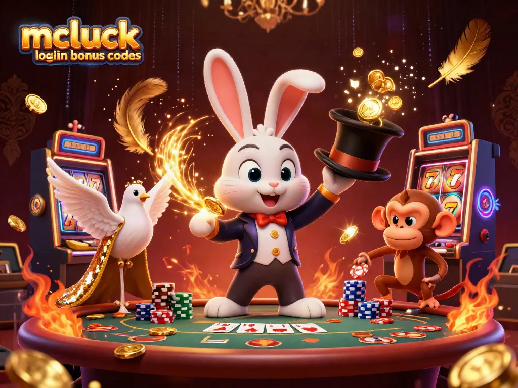 Engage with mcluck casino login bonus codes through this vibrant 3D illustration of gaming characters.