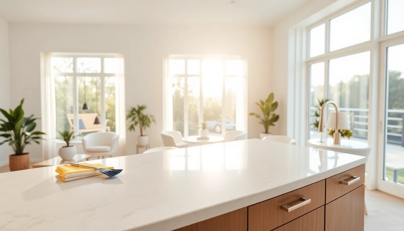 Bond cleaning service showcasing a spotless kitchen and organized space in a bright home.