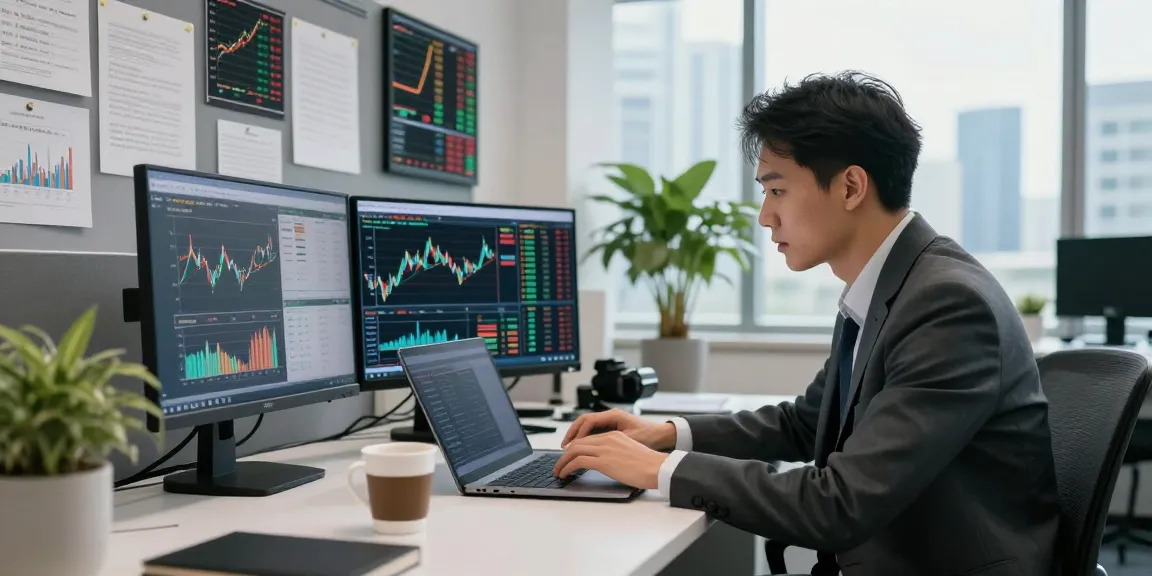 Analyzing investment strategies on https://wifenamebio.com/ with charts and metrics in a modern finance office.