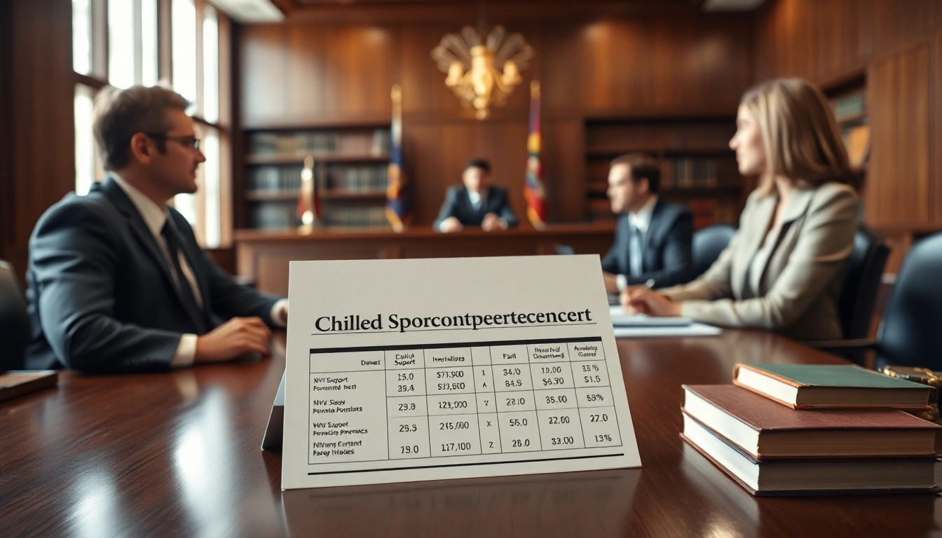 Understand NYS child support percentage through a detailed family law practice scene in a courtroom setting.
