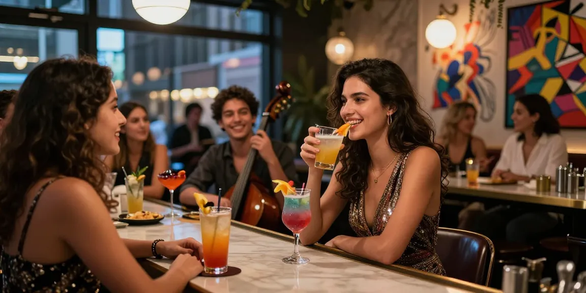 Gái gọi tận hưởng buổi tối sôi động tại quán bar sang trọng