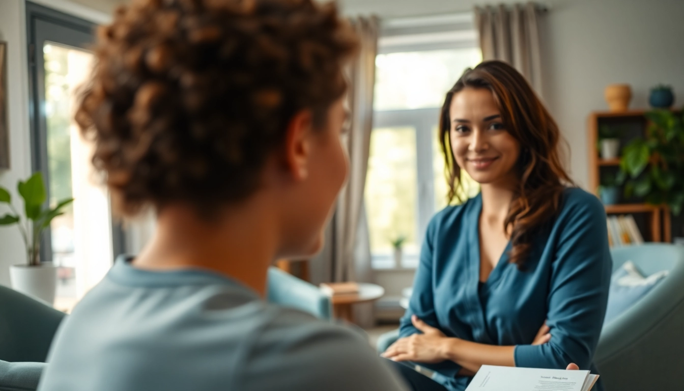 Therapist engaging with client in a warm office, reflecting how do therapists make good money.