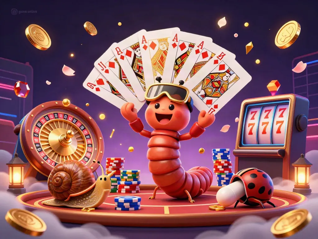Experience thrilling moments in the game online world with lively casino elements and 3D characters.