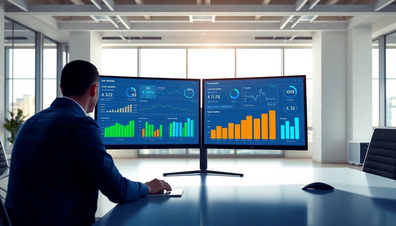 Visualize an interactive lead intelligence dashboard real estate showcasing dynamic analytics in a modern workspace.