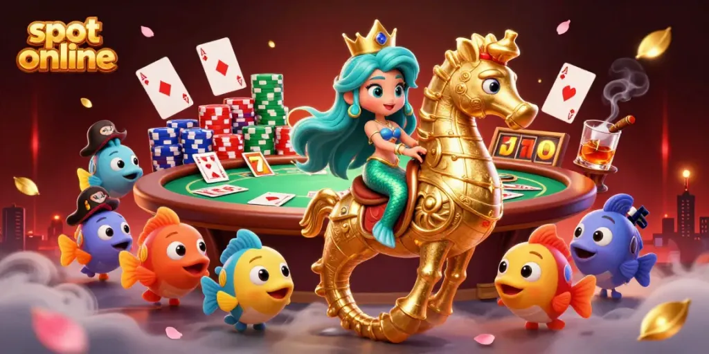 Engage with slot online action featuring a mermaid princess and vibrant slot elements.