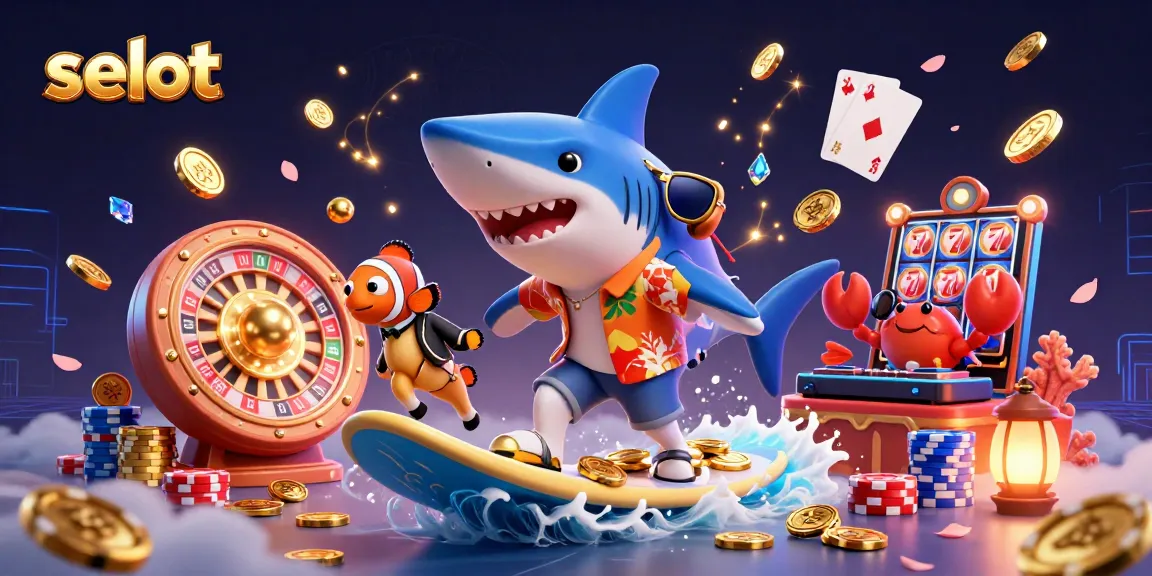 Experience winning moments with selot in a vibrant casino adventure featuring playful ocean characters.