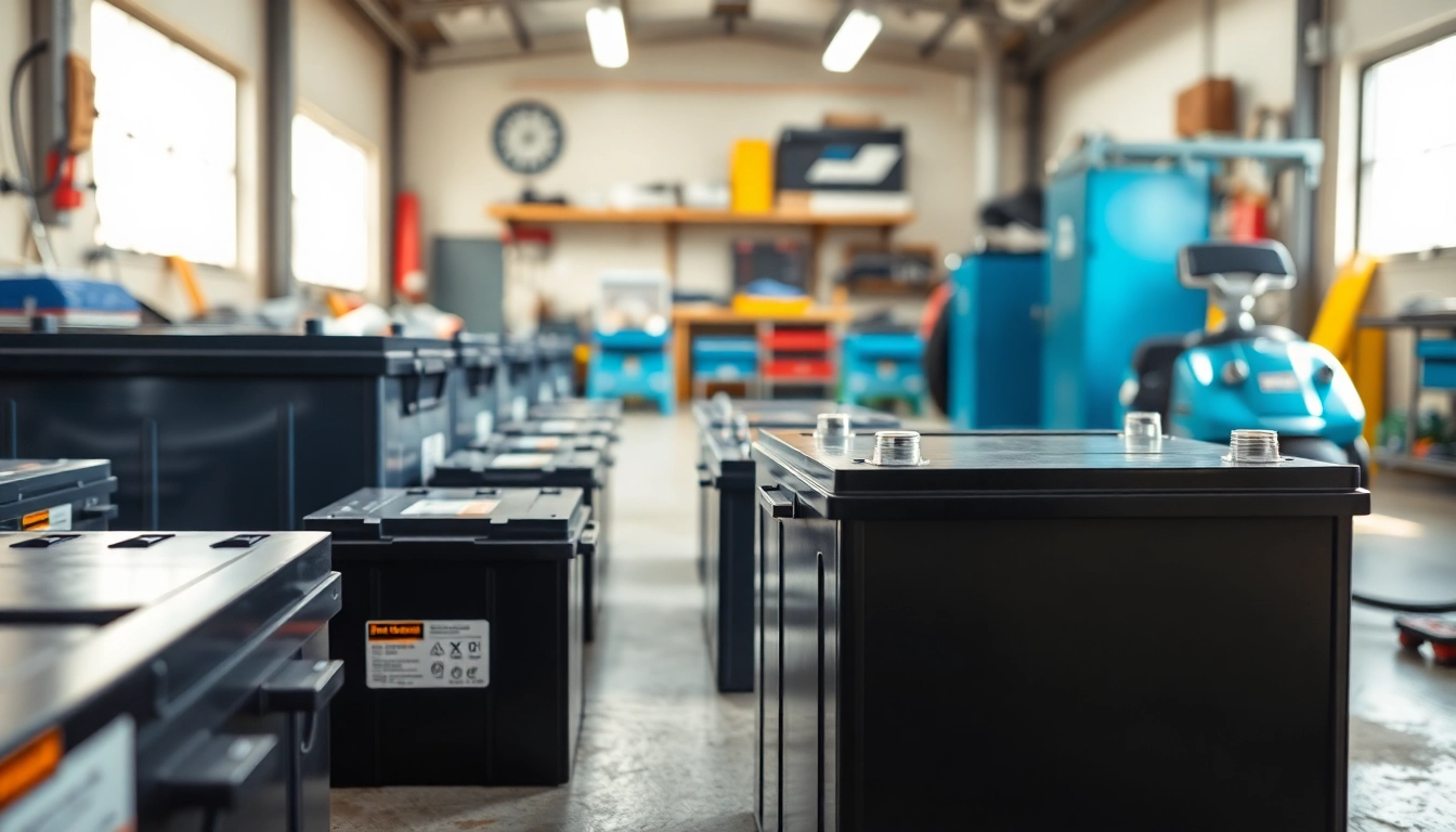 Upgrade your golf cart batteries with efficient lithium golf cart batteries showcased in a workshop.